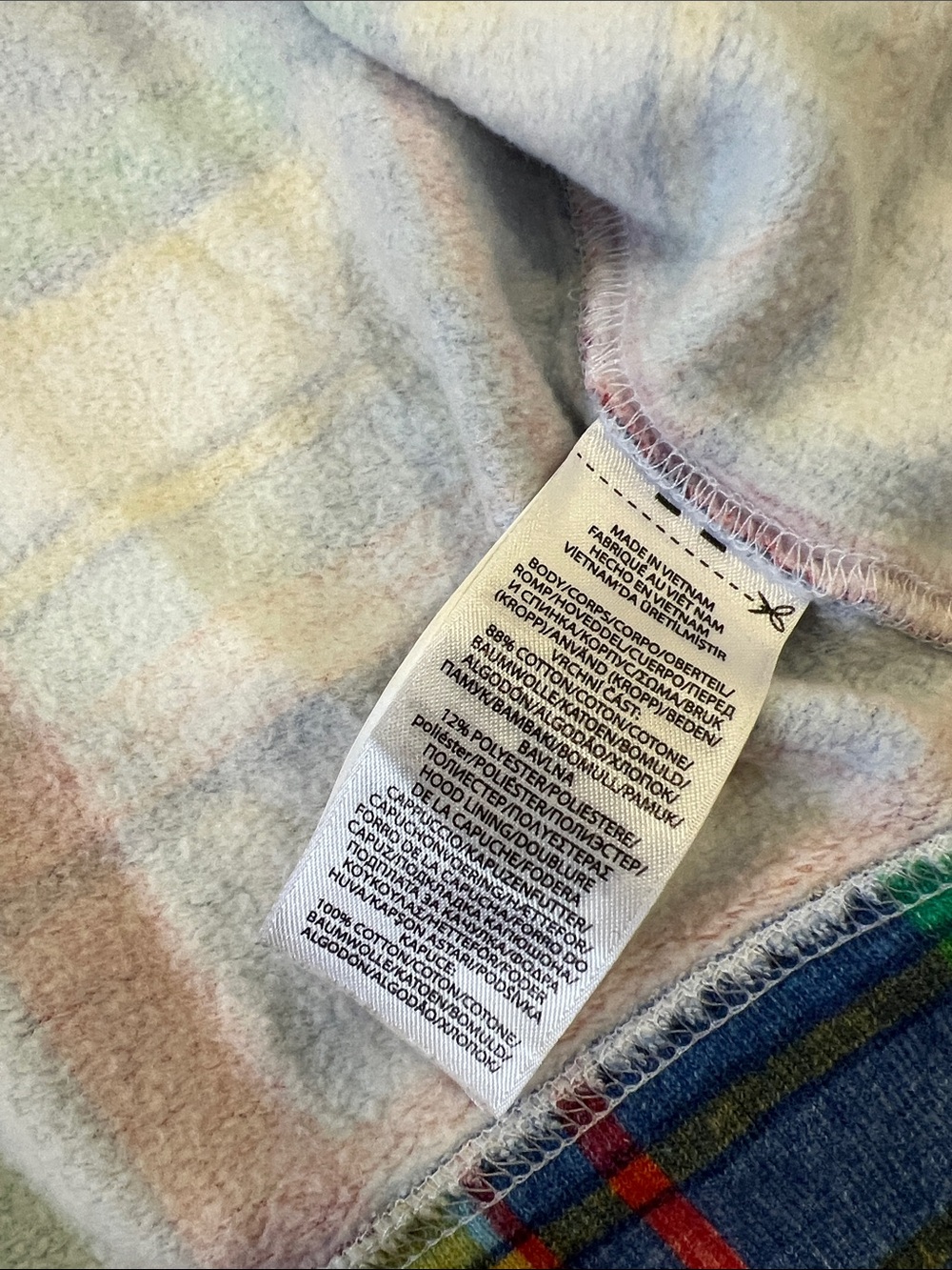Polo Ralph Lauren colorful plaid zip front hooded sweatshirt jacket 3T - Picture 5 of 6